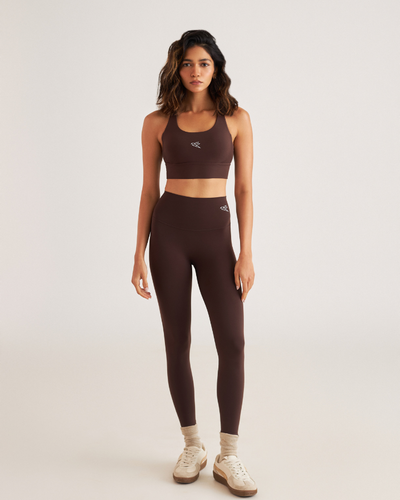 FLOW LEGGINGS - Dark Brown / XS-S