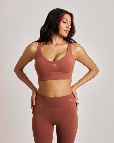 MADE FOR YOU SPORTS BRA - Copper Brown / S