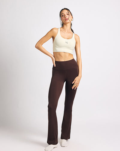 GROOVE FLARE PANTS - Espresso Brown / XS