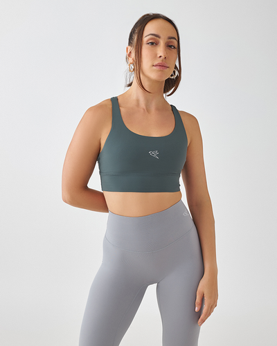 CROSS BACK SPORTS BRA - Deep Green / XS-S